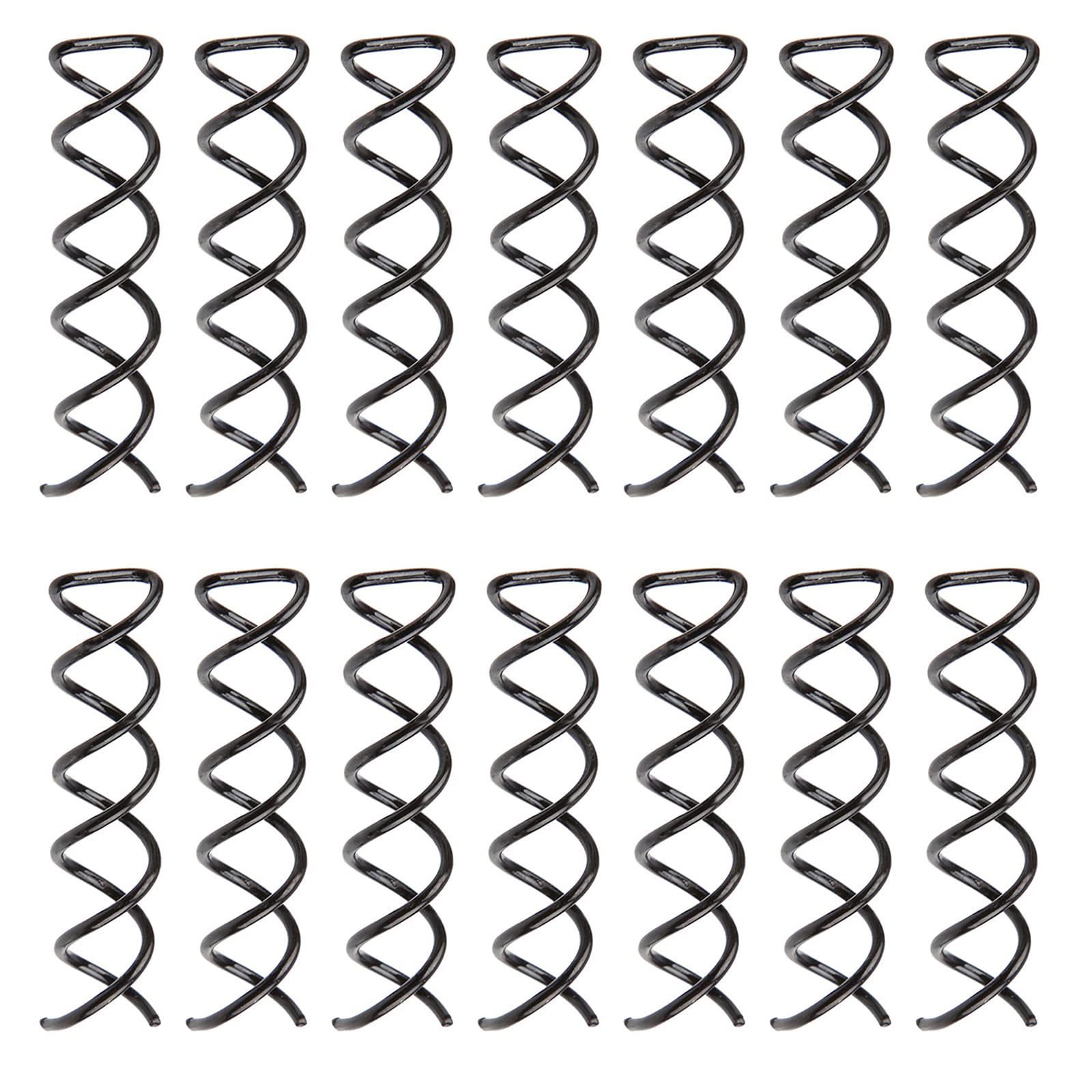 Spiral Hair Pin Spin Pin Spiral Hair Clip Spin Clip Bun Stick Pick for DIY Hair Style 20 Pack (Black)