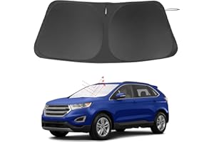 LHFLIVE Windshield Sun Shade Custom Fit for 2015-2024 Ford Edge SUV Accessories Foldable Sunshade Sun Blocker Protect Car from Sun Rays & Heat Damage Keep Car Cooler