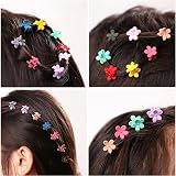 MEKEET 50Pcs Flower Hair Clips Mini 0.51 Inch Plastic Claw Clips view 4