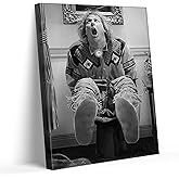 VYPEROCK Funny Framed Canvas Wall Art Bathroom Decor Black Humorous Comedy Movies Poster Dumb and Dumber Oil Painting Modern Artwork for Living Room Dorm Wall Home Decoration (8