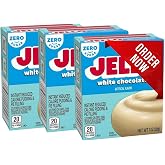 Jello White Chocolate Zero Sugar Instant Pudding and Pie Filling Mix 1oz (Pack of 3)