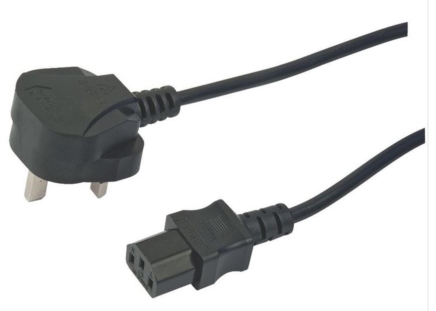2M 3 Pin UK Mains Power Plug to IEC C13 Kettle Lead Cable Cord for PC