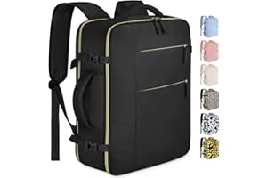 Capolo Travel Backpack for Women Men Waterproof Laptop Backpack Airlines Approved Personal Item Backpack Bag Computer Bookbag for Business, Work, Traveling Fits 15.6 Inch Laptop(Black)