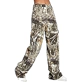 Women Camouflage Cargo Pants Straight Wide Leg Trousers Jeans with Pockets