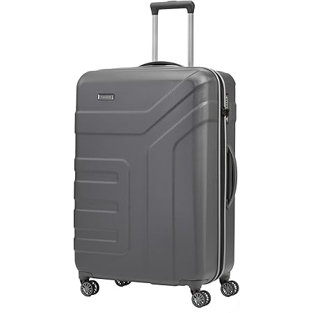 Travelite Valise trolley 'Vector' avec 4 roues anthracite Koffer, 77 cm, 103 liters, Schwarz (Anthracite)