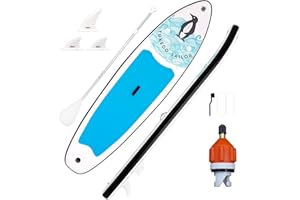 Tuxedo Sailor Inflatable Stand Up Paddle Board Inflatable SUP 10'6"×33"×6" Stand Up Paddle Board for All Skill Levels for Surfing, Traveling, Yoga