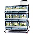 Quail Breeding Cage Indoor: 3 Layer Stackable Quail Coop, Easy Clean, Rust-Free, Easy Egg Collection (2024 Upgrades: Longer Waste Trays, Removable Middle Walls) Cimuka by Hatching Time (Traditional)