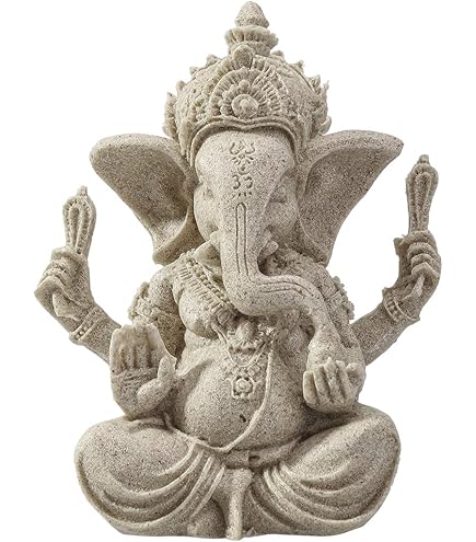 ESplanade Ganesha Statue Aus Resin - 22,9cm Bunte Ganpati Murti Für Pooja