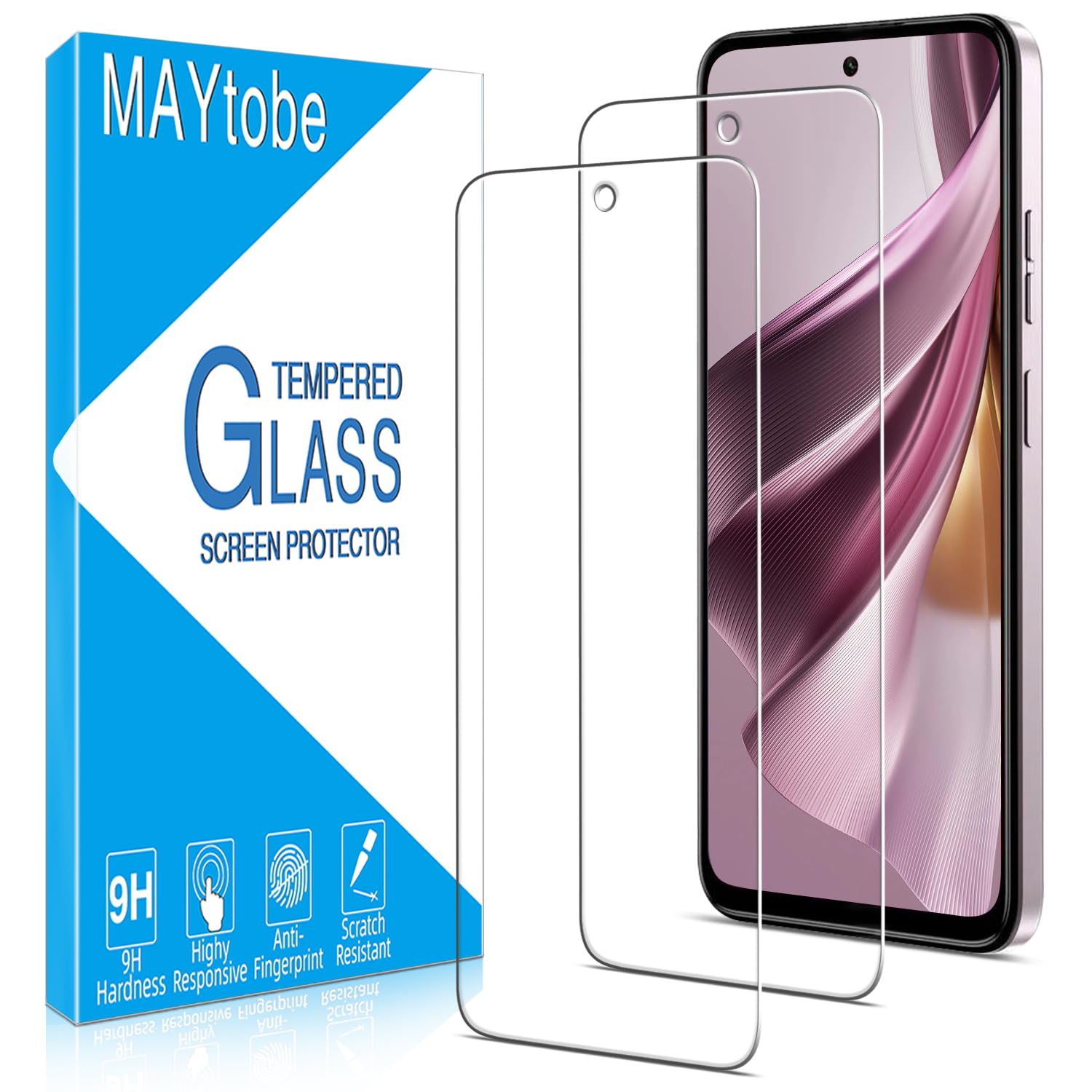 MAYtobe [2-Pack Screen Protector for Motorola Moto G Stylus 5G 2025 Tempered Glass, 9H Hardness, Anti Scratch, Easy to Install