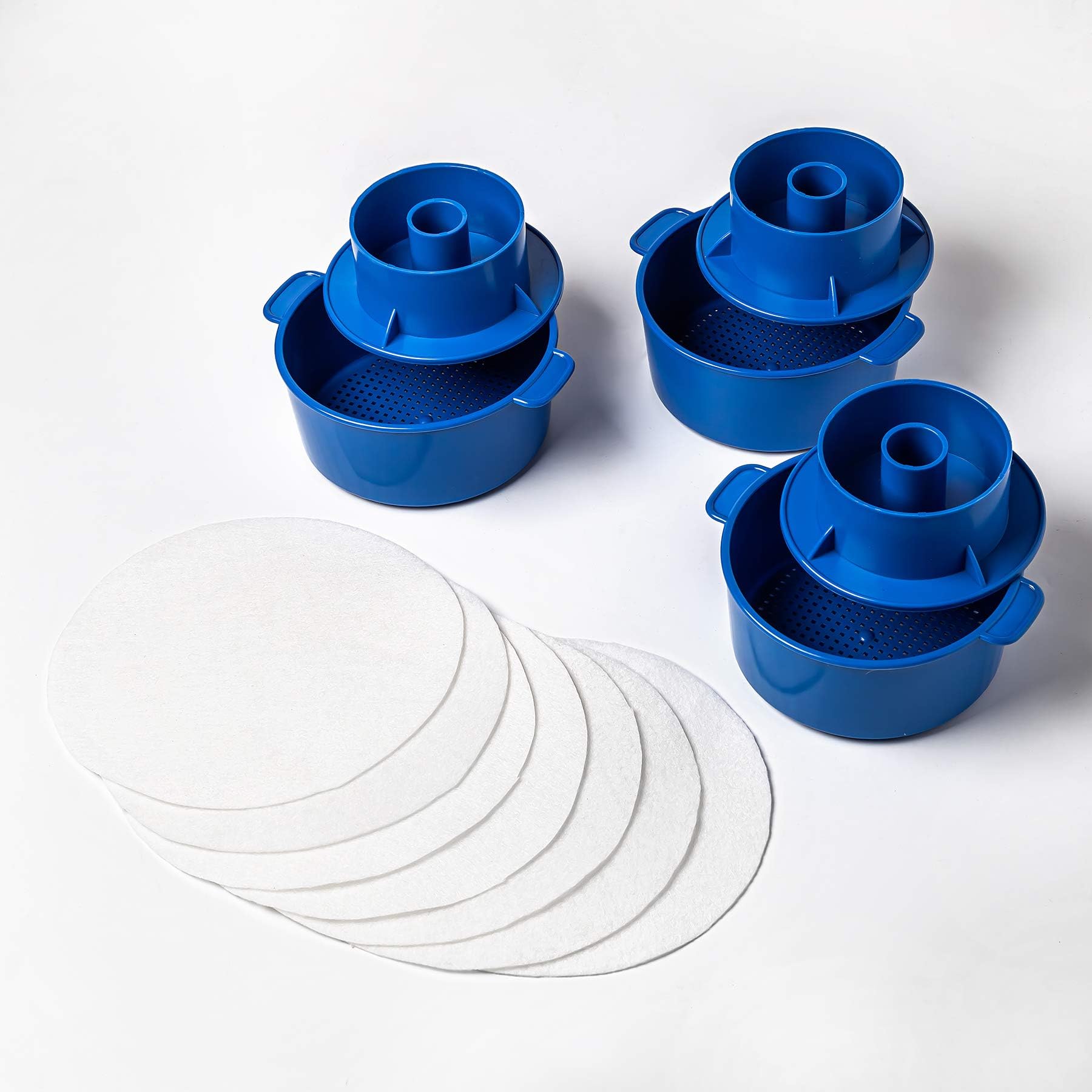 Cheese Molds 3 Pieces 1.2kg+7 Milk Filter Press Lid Blue Original product from HOZPROM Animal rennet for cheese Homemade cheese making Cheese cloth Cheese making for beginners Moldes para quesos