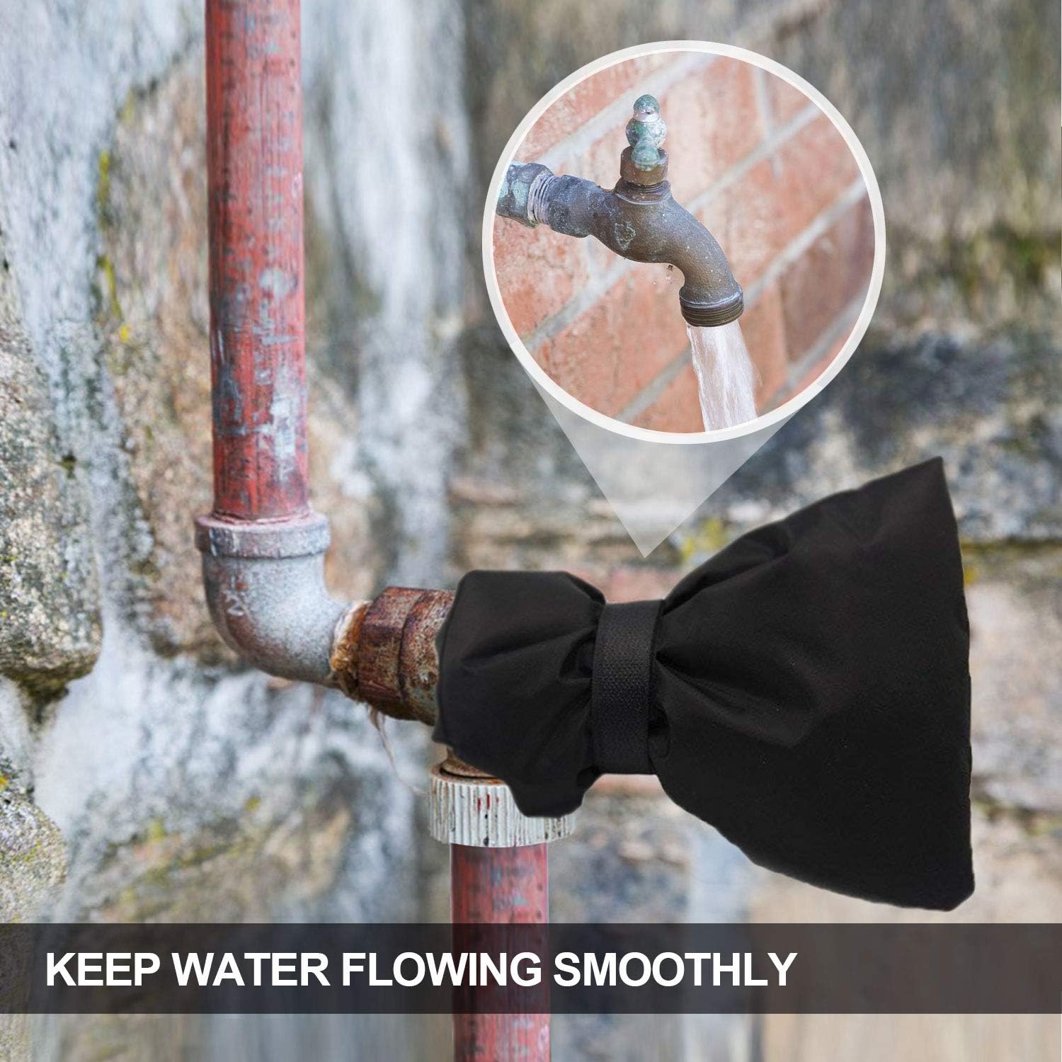 Outdoor Faucet Cover Socks for Winter, XL Outside Tap Cover for Garden Freeze Protection, 8.3”H x 6.7”W, Waterproof Insulated Faucet Protector, Spigot Cover to Prevent Freeze Ups, Bursting Pipes: Home Improvement