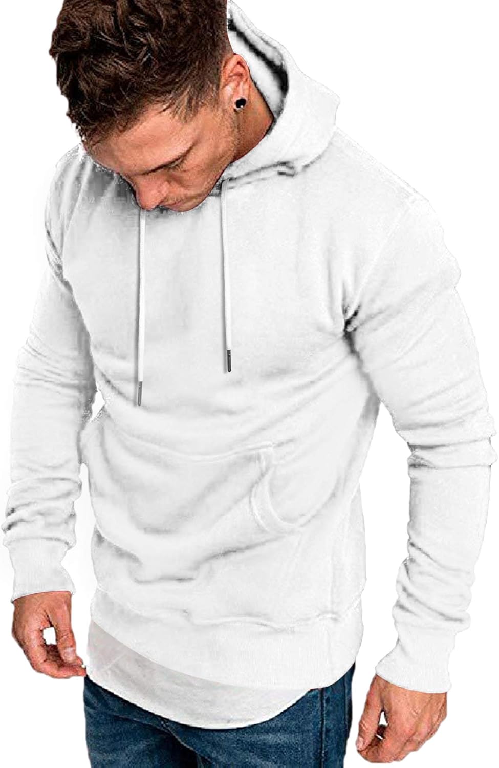 COOFANDY Men's Hoodies Sweatshirts Cotton Fleece Lightweight Long Sleeves Athletic Pullovers: Clothing