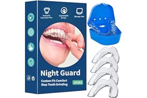 OORMGSRC Mouthguards for Grinding of Teeth, Professional Fit Night Guards for Teeth Grinding, Night Mouth Guards for Teeth Grinding, Mouth Guard for Grinding Teeth at Night, Sleep Well (4 Piece Set)