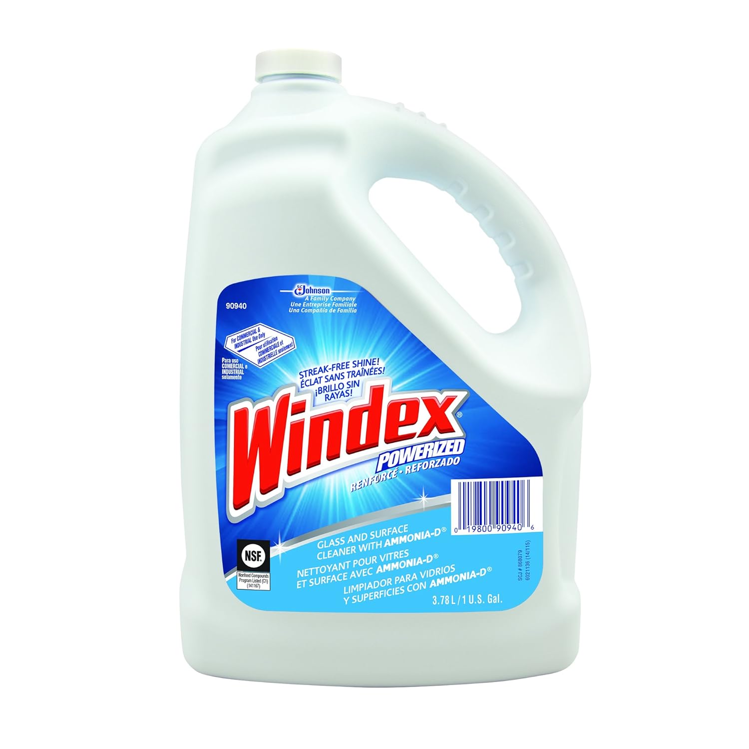 Windex Powerized Glass Cleaner with AmmoniaD (1Gallon, 4