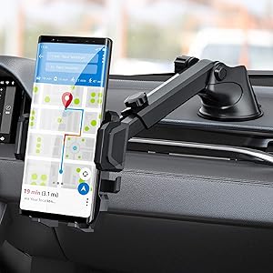 Upgraded Cell Phone Holder for Car Universal Manords Dashboard Windshield Car Phone Mount Compatible with iPhone 11 Pro Xs