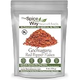 The Spice Way Gochugaru Korean Red Pepper Flakes 8 oz Perfect for Kimchi | Gochugaru seasoning with moderate heat for kimchi,