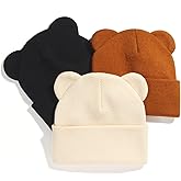 Baby Winter Beanie Hat,Kids Cute Bear Ears Soft Knit Beanie for Infant Boys Girl Warm Winter Hat Caps