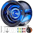 MAGICYOYO N11 Plus Unresponsive Yoyo for Kids, Professional Finger Hook Trick Yo Yo Advanced, Dual Mode Metal Trick Yo yo with Silicone Weight Ring, 12 Yo-yo Strings, Responsive Bearing &Carry Bag