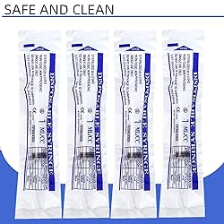 100 Pack Disposable 1ml/cc Lab Syringes with 25Ga 1