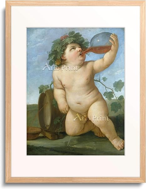 Amazon グイド レーニ 酒を飲むバッカス Drinking Bacchus Portrayed As A Boy About 1623 額装アート作品 アートフレーム ポスター オンライン通販