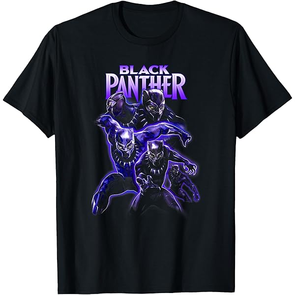 Amazon.com: Marvel Black Panther Movie Geo Tech Purple Portrait T
