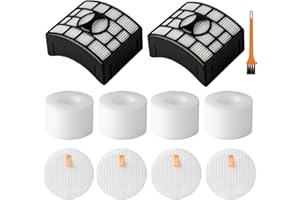 UV700 Vacuum Filters Replacement for Shark DuoClean Lift-Away Upright Vacuum NV770, NV771, NV611, Replacement Parts XFF600 XH