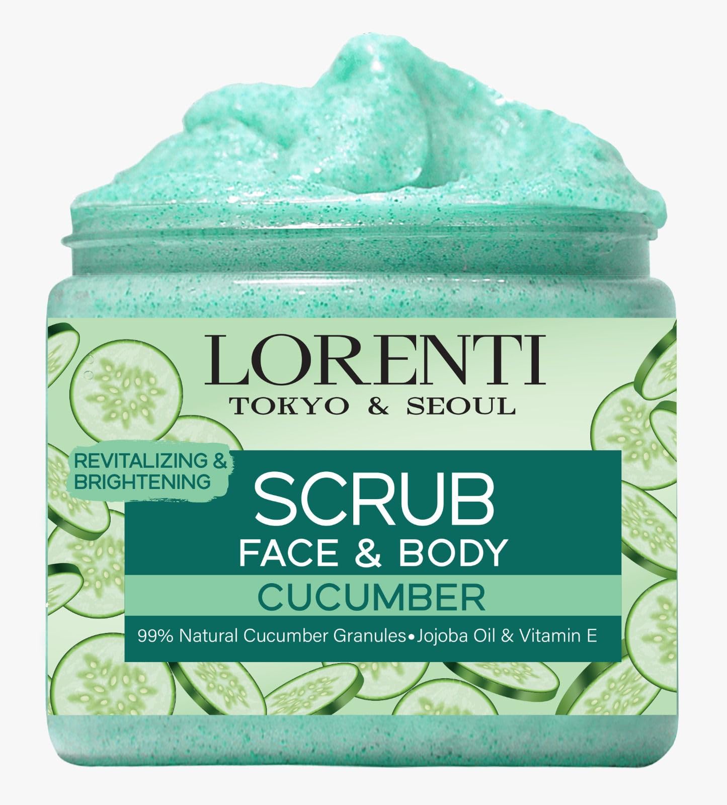 Lorenti Cucumber Scrub Face & Body | Firming & Radiant Supports Collagen Production Anti Aging and Wrinkle 500ml