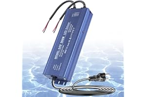 SUCIKORIO 24V 300W LED Power Supply Waterproof IP67, Ultra Slim LED Transformer 100-120V AC to 24V DC 12.5A Converter Quiet Low Volt LED Driver Constant Voltage Driver Adapter for Indoor and Outdoor