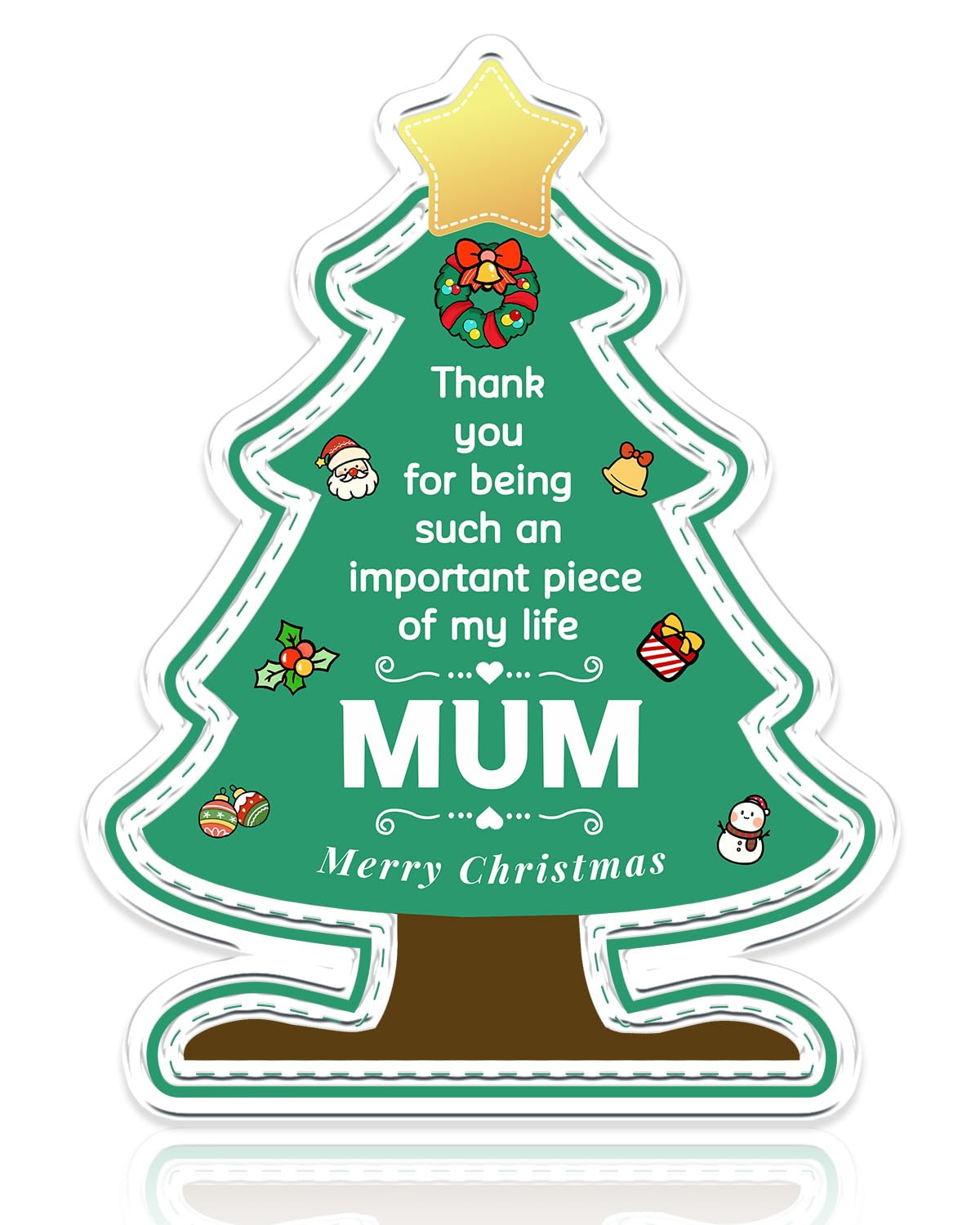 Christmas Gifts For Mum - Mum Christmas Gifts Acrylic Plaque Tree, Creative Christmas Presents for Mum, Perfect Christmas Gifts for Mum, Christmas Gifts for Women