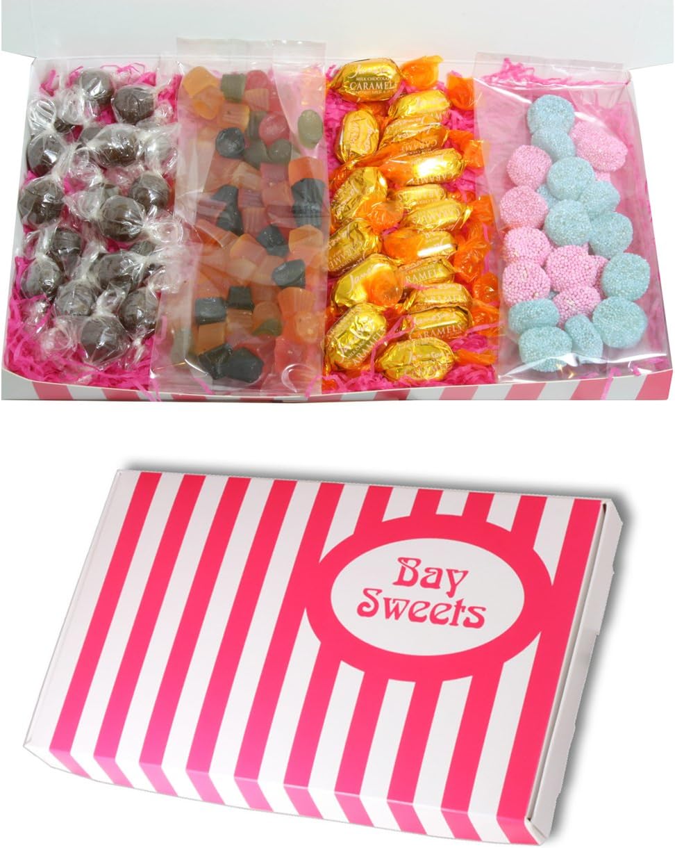 Gift Sweets- Sweets Selection Box for Grandpa- 125g Lion Midget Gems, 125g Jelly Buttons (Spogs), 125g Jesmona Black Bullets, 16 Jameson Chocolate Caramels