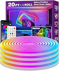 AILBTON 20Ft Neon Rope Lights,Flexible Led Rope