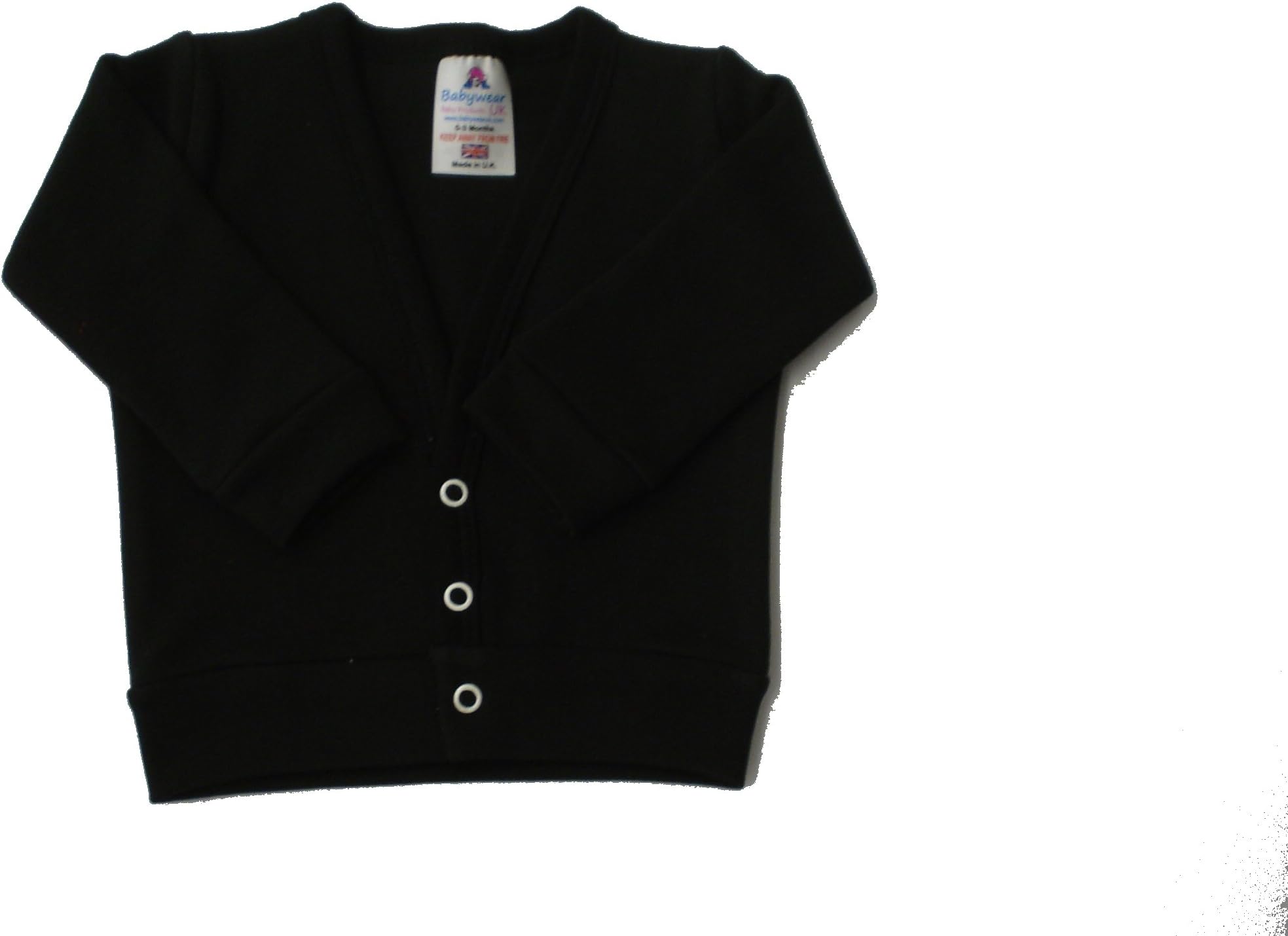 BabywearUK British made Baby Cardigan, Black