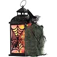 DECORKEY Halloween-Laterne Mit LED-Lichterkette – 38,4 Cm Spinnen- & Kürbis-Laterne, 8 Beleuchtungsmodi, Für Innen & Außen