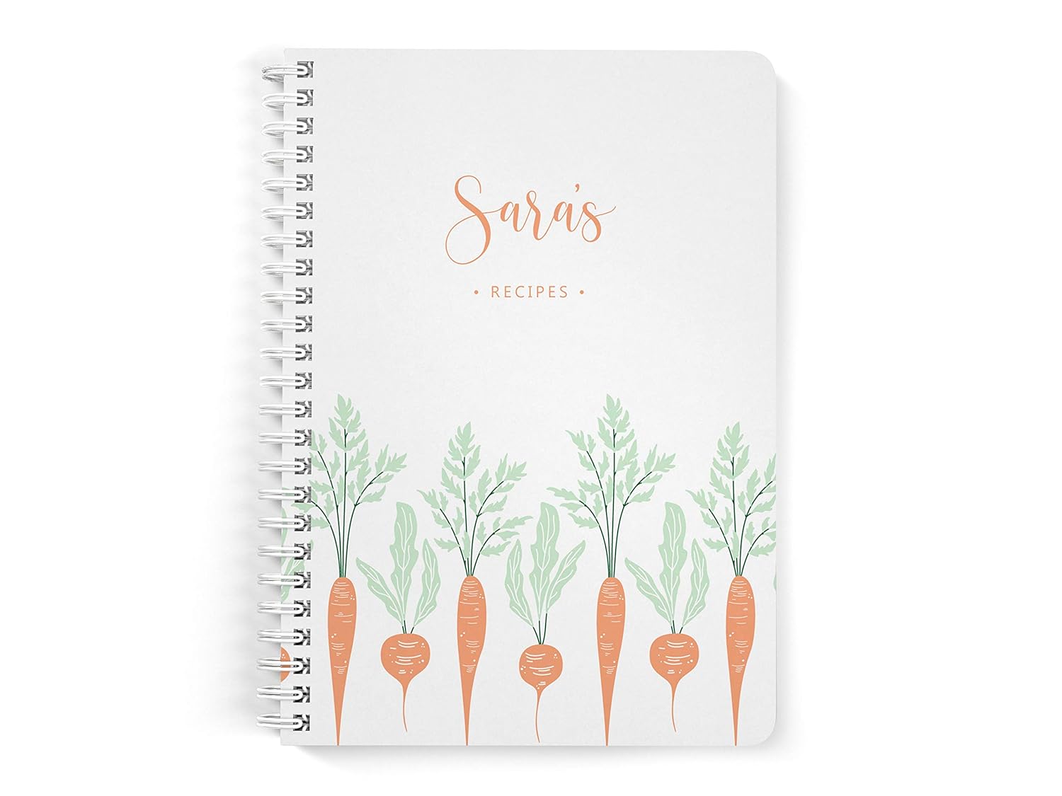 Personalized Blank Recipe Book, Lined or Unlined Spiral Softcover Book, Blank Spiral