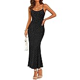ZESICA Women's Summer Floral Spaghtti Straps Midi Dress 2026 Bodycon Sleeveless Square Neck Casual Beach Long Dresses