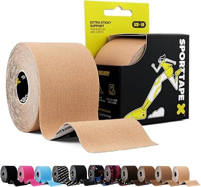 SPORTTAPE Kinesiology Tape 5cm x 5m Beige Water Resistant Hypoallergenic