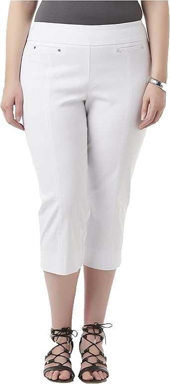 plus size white stretch pants