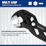 WORKPRO Adjustable Pliers Wrench 180 mm Dual Handle 40 mm Jaw Capacity view 4