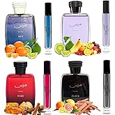 Equivalence HAWAS 4 Pieces Set Eau De Parfum Spray for MEN edition travel Size BUNDLE 0.34 Ounce HAWAS +ICE + FIRE +BLACK, LARGE BOTTLES NOT INCLUDED It is only a reference