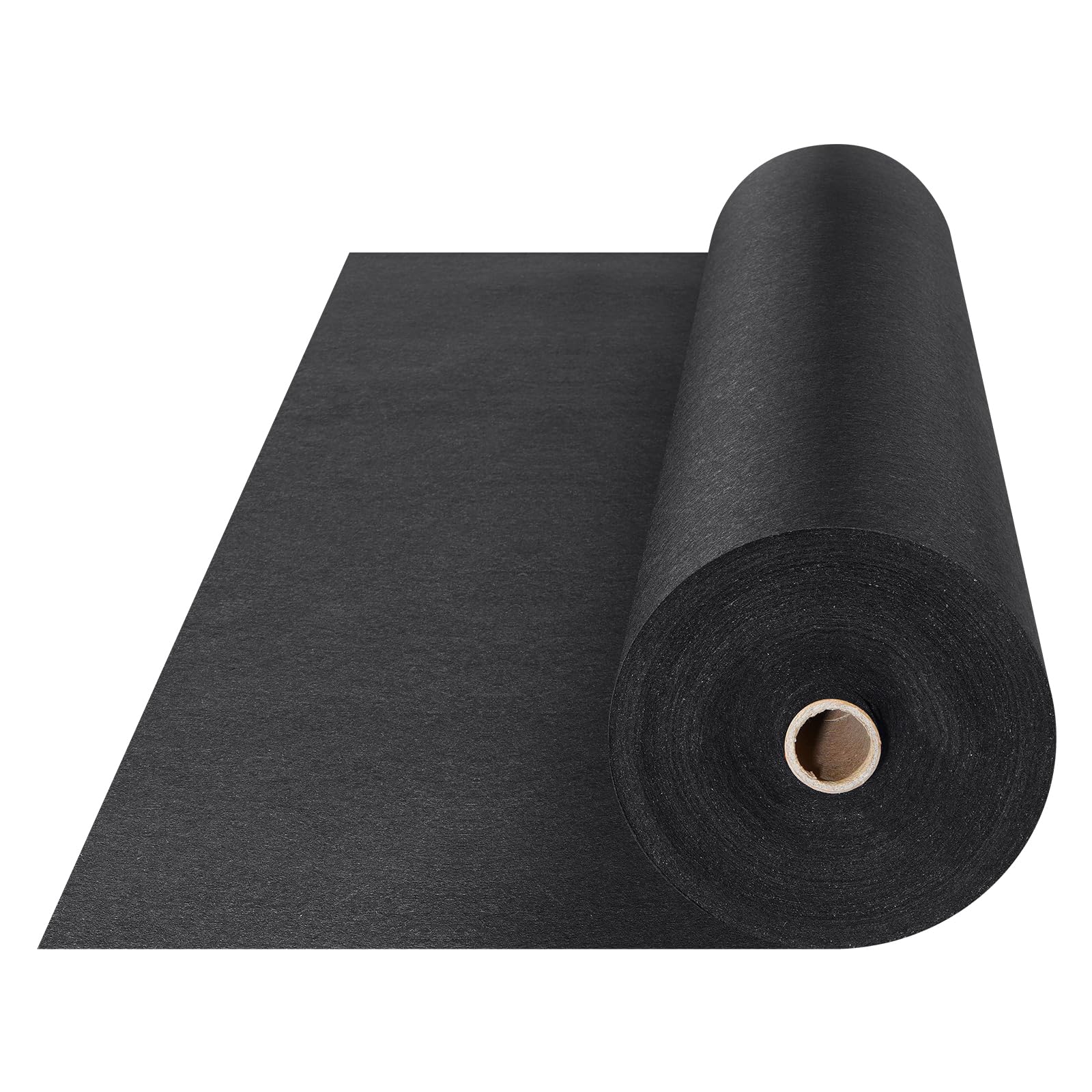 VEVOR 6FTx100FT Non-Woven Geotextile Heavy Duty 8oz Driveway Underlayment for Gravel, Ground Cover, Garden Weed Barrier, Drainage Fabric, Landscaping, Black Image