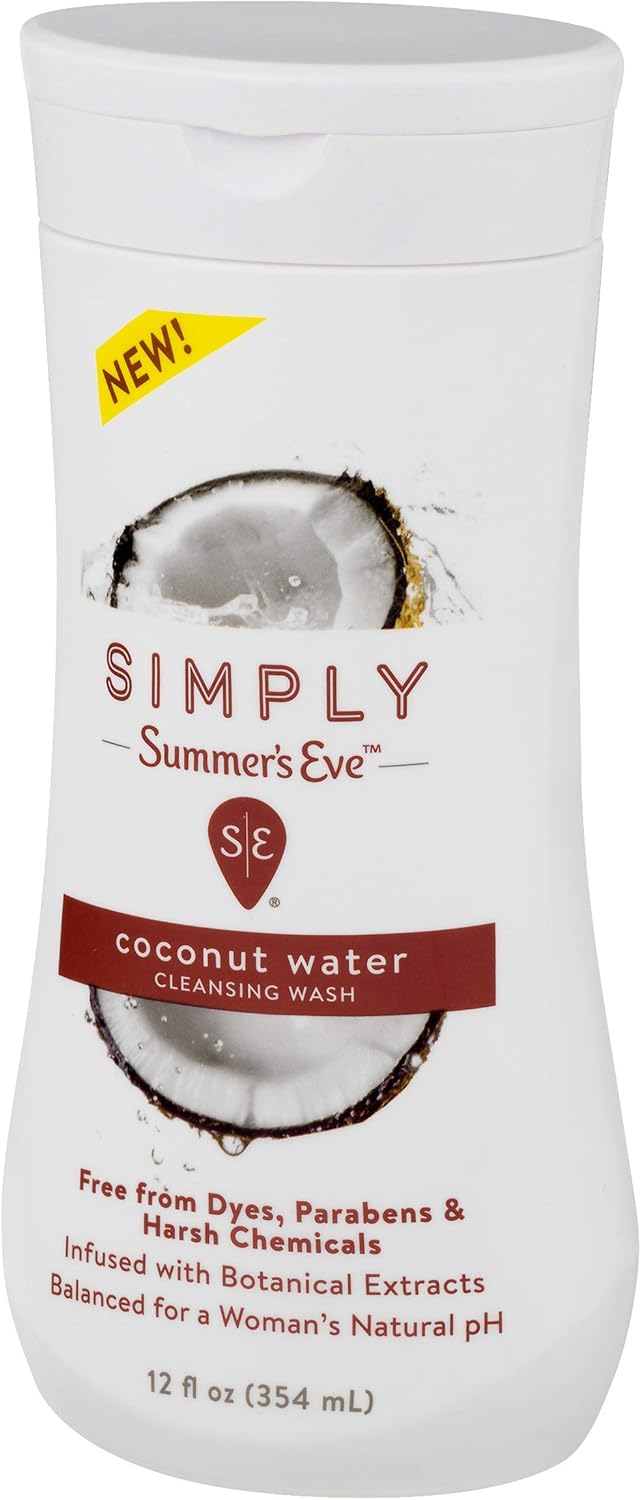 Summer's Eve Simply Cleansing Wash, Coconut Water, pH Balanced, Free from Harsh Chemicals and Dyes, 12 Fl Oz, Pack of 3: Health & Personal Care