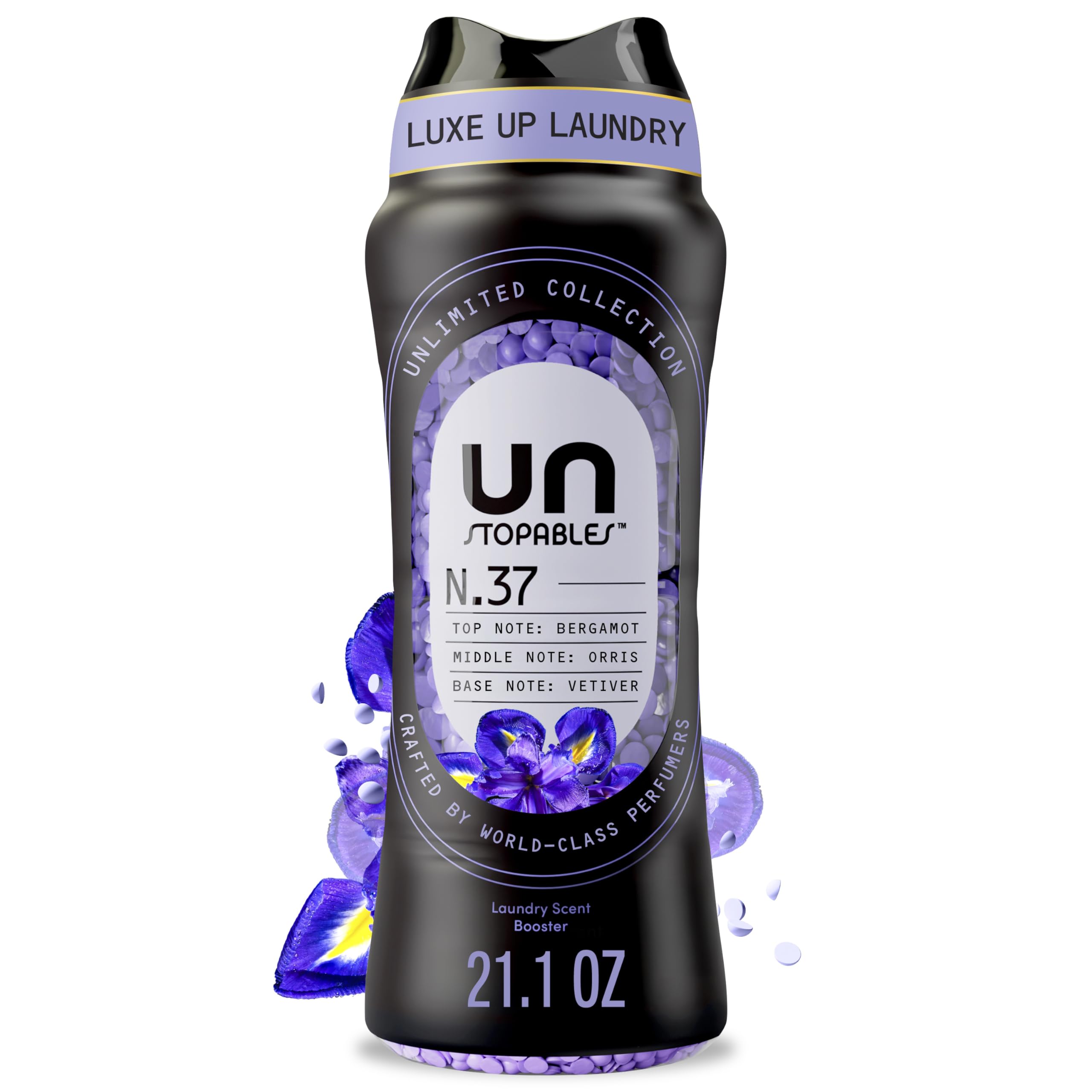 Downy Unstopables Unlimited Collection In-Wash Laundry Scent Booster Beads, No. 37, Fine Fragrance, Long-Lasting Fresh Scent Beads, 21.1 oz