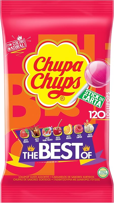 The Best Of, Lollipop, Gusto Frutti Assortiti, Busta da 120 Lecca Lecca, Ottime da condividere con Amici, Regalo Fine Festa