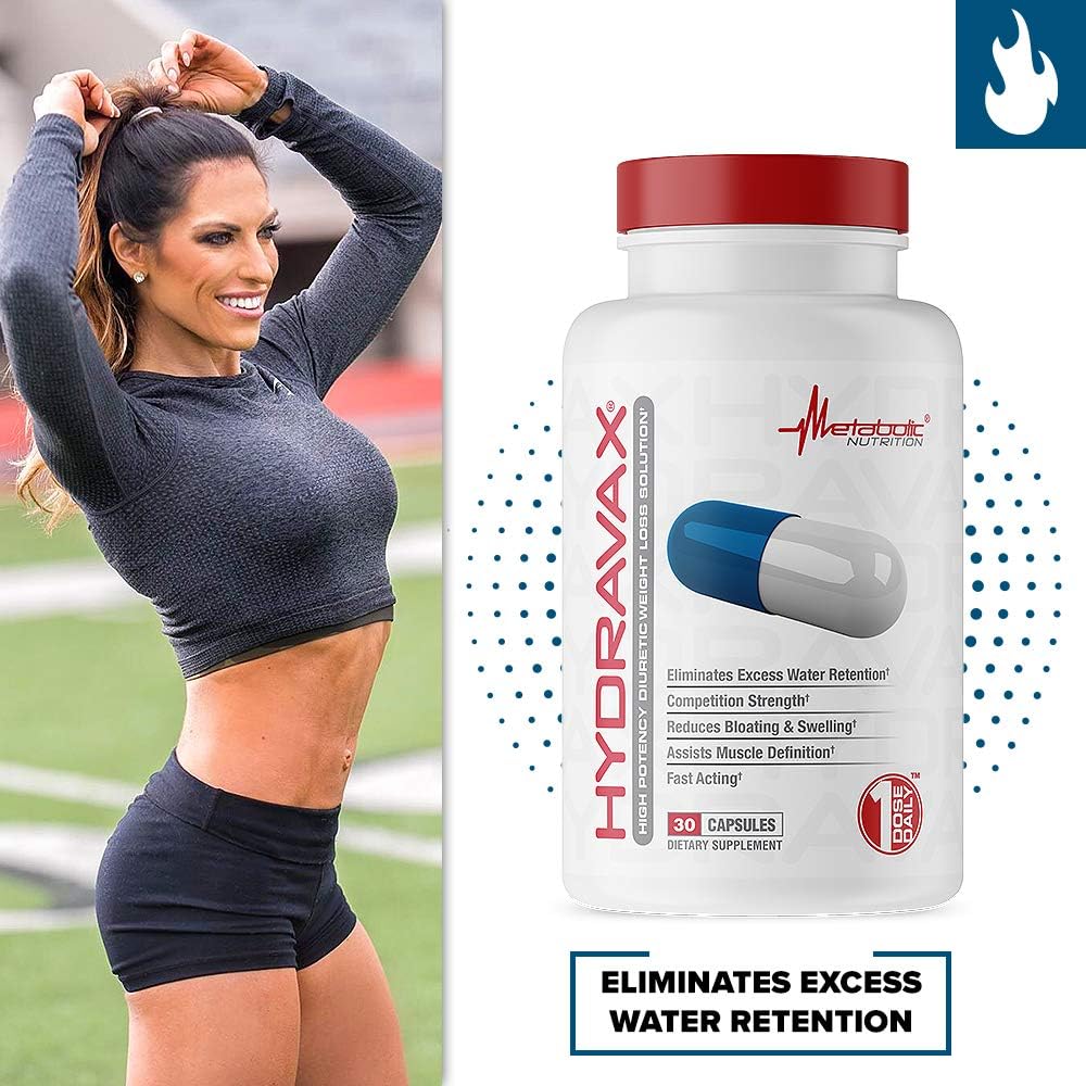 Metabolic Nutrition Hydravax, 30 Capsules, Eliminates Water Retention, Competition Strength, One Dose Daily: Health & Personal Care