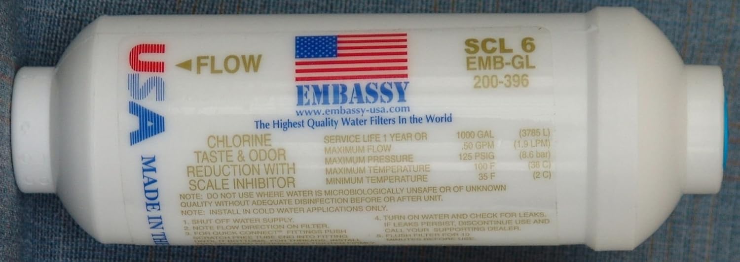 2- PACK: Made In USA And NSF APPROVED: FOR DURASTILL WATER DISTILLERS, FILTER INHIBITOR SCL 6 EMB-GL, 200-396 FOR DURASTILL, PURE WATER & MORE WATER DISTILLERS (GOLD).service Life 1 Year OR 1000 GALLON.THE HIGHEST QUALITY FILTERS IN THE WORLD!! Made In USA