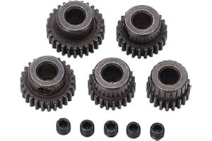 5PCS 48p Pinion Gear Set,Rc Pinion Gear,5mm 48p Pinion Gear Set Gears Rc, 48DP Motor Gear 5mm Shaft Hole 20T 22T 24T 26T 28T 