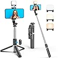 Portable 41 Inch Selfie Stick Phone Tripod with Wireless Remote Extendable Tripod Stand 360 Rotation Compatible with iPhone 14 13 12 11 pro Xs Max Xr X 8 7 6 Plus, Android Samsung Smartphone