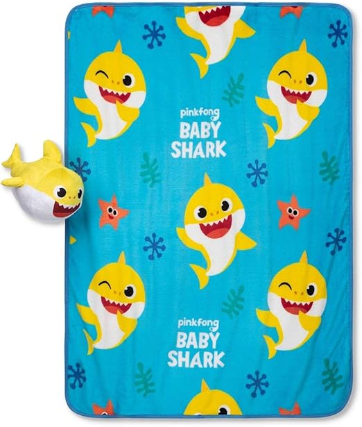 baby shark fleece blanket