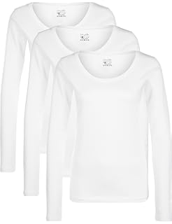 Marca Amazon Hannah Camiseta De Manga Larga De Cuello Redondo Ajustada Por The Drop Amazon Es Ropa Y Accesorios