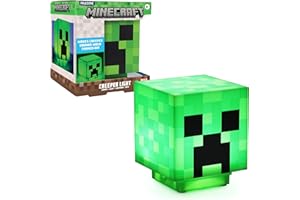 Paladone Minecraft Creeper Desk Light with Official Creeper Sounds, Handheld Night Light for Kids Room or Gamer Décor - Licensed Minecraft Gifts